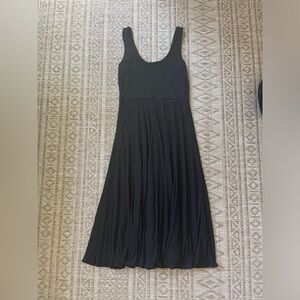 Marine Layer Lexi midi fit and flare black dress in medium